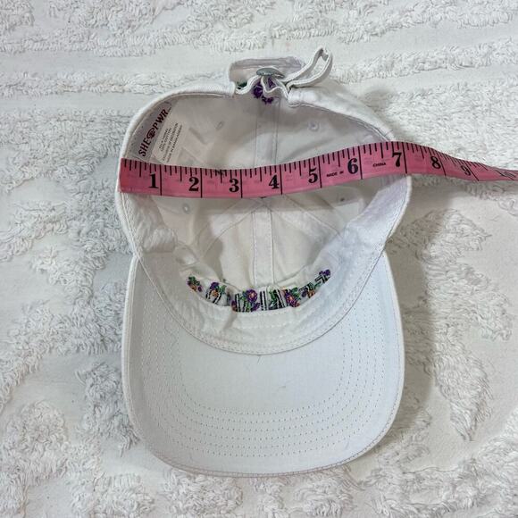SHE PWR FEMINIST Baseball Cap Hat White Granola Girl Neutral Athleisure Sporty - Picture 8 of 8
